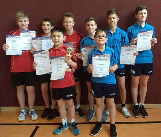Bezirksmannschaftsmeisterschaften Schüler: TTC Florstadt - TSV Butzbach