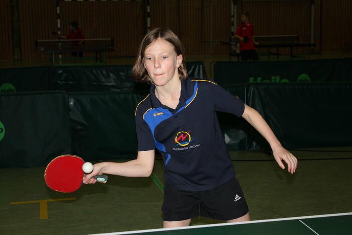 Ohne Satzverlust gewann Lea Wagner (TTC Merkenbach) die Schülerinnen B.