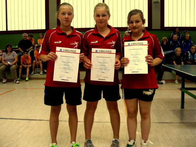 Die siegreichen B-Schülerinnen des Kreises Fulda. (Foto: Norbert Fritz)