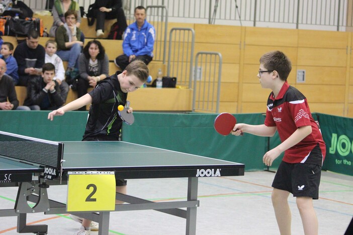 Michael Schwarz/Adam Janicki (TTC Oberwürzbach/1.TTV Richtsberg) waren das Überraschungsduo der Titelkämpfe.