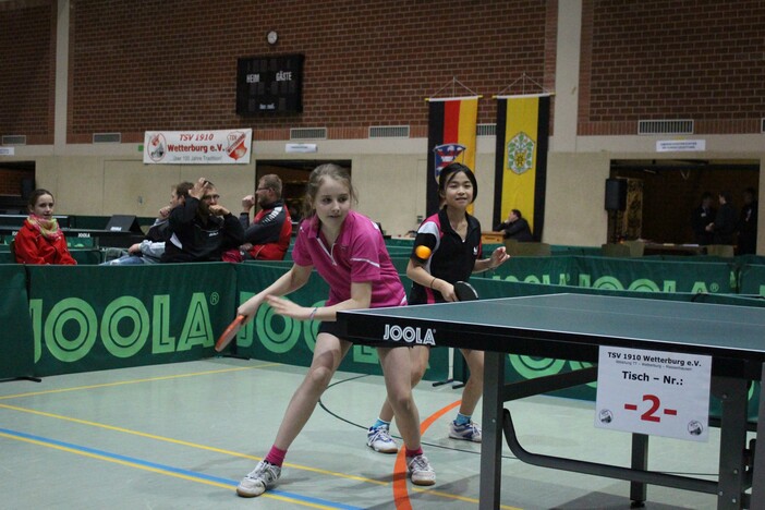 Sophia Klee/Ayumu Tsutsui (TSV Heiligenrode/SV Klein-Gerau) wurden im Doppel ihrer Favoritenrolle gerecht