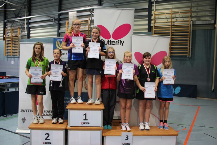 Siegerehrung Schülerinnen B Doppel